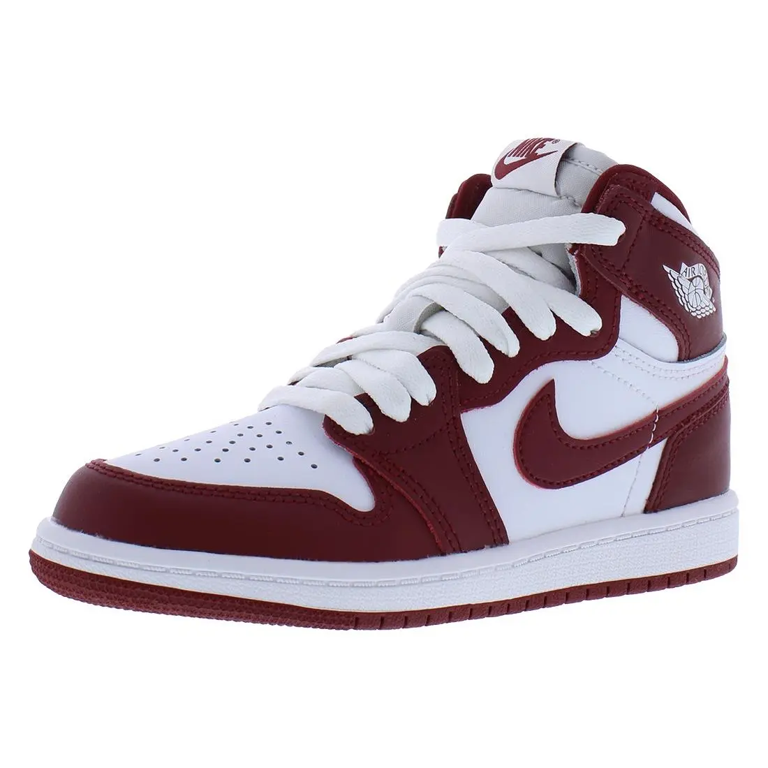 Nike Jordan 1 Retro High OG PS Boys Shoes Size 12 Color: White/team Red