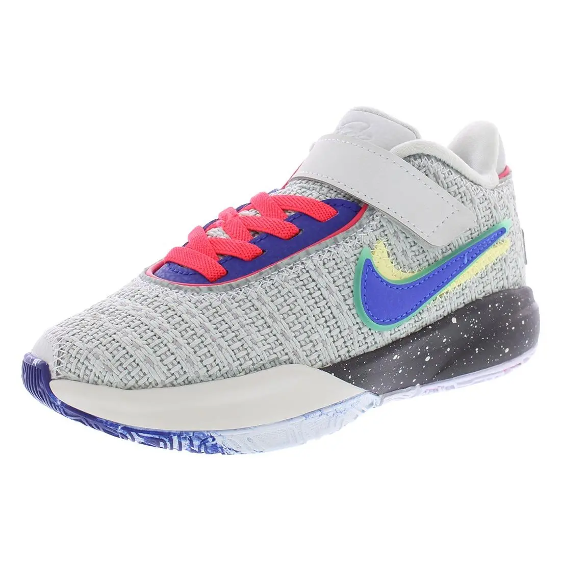 Nike Lebron XX PS Boys Shoes Size 2.5 Color: Light Silver/hyper Royal