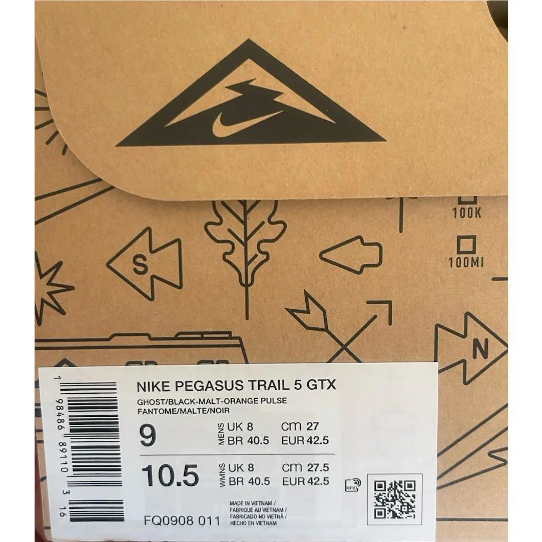 Nike shoes - Nike Pegasus Trail 5 - Pegasus Trail - FQ0908-011 - Blue, Manufacturer: Ghost/Malt/Orange Pulse/Black 6