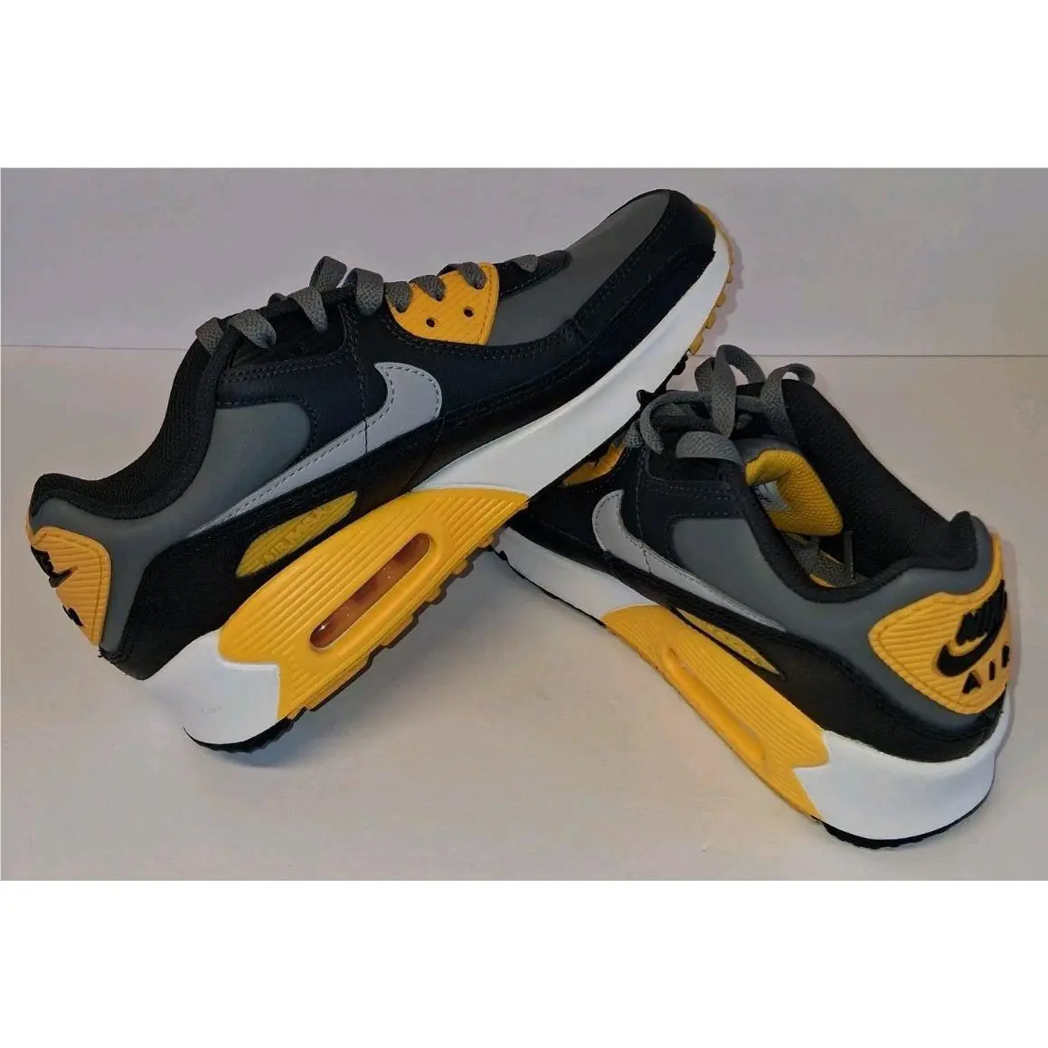 Nike shoes - Nike Air Max 90 GS - Black/Grey/Yellow 3