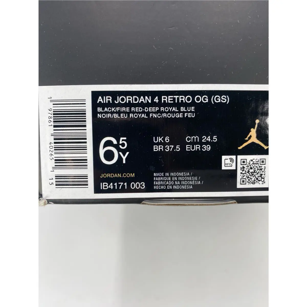 Nike shoes - Air Jordan 4 - Air - IB4171 003 - Black/Fire Red-Deep Royal Blue (UPC: 197861402651) 8