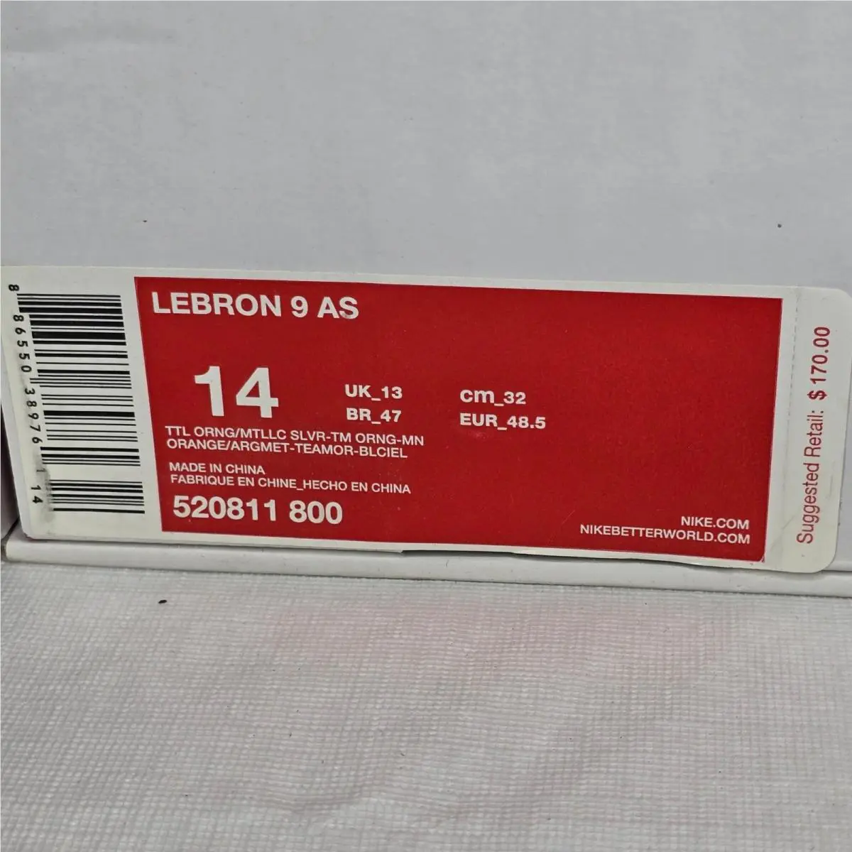 Nike shoes - LeBron 9 AS - LeBron - 520811 800 - Red 8