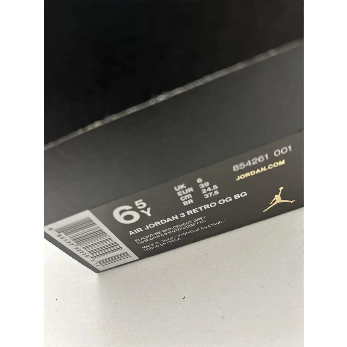 Nike shoes - Jordan Air 3 Retro GS - Black 4