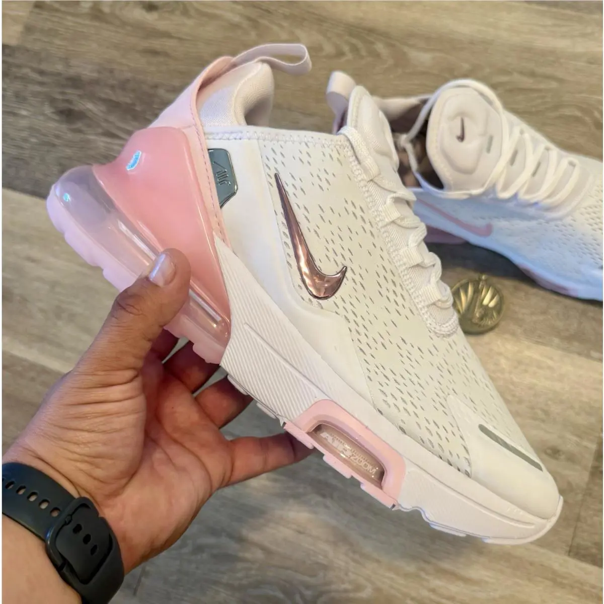 Nike shoes - Nike Air Max 270 Premium - IO9884-111 - White / Pink Foam / Pearl Pink / Metallic Silver (UPC: 198729591968) 8