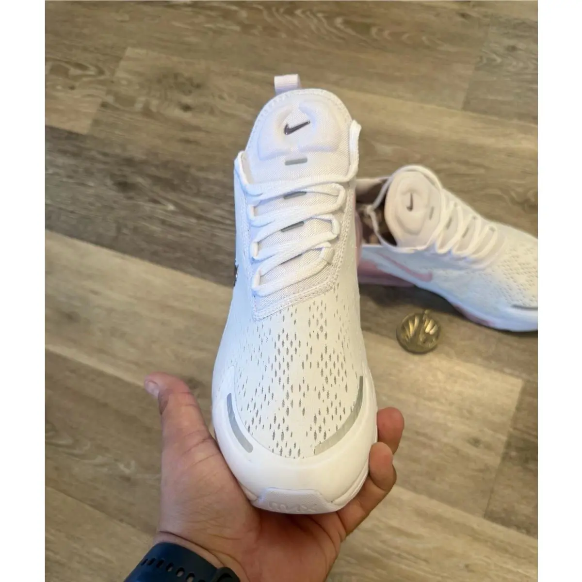 Nike shoes - Nike Air Max 270 Premium - IO9884-111 - White / Pink Foam / Pearl Pink / Metallic Silver (UPC: 198729591968) 4