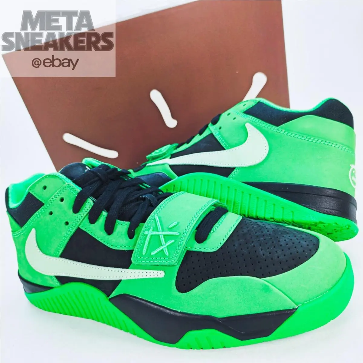 Air Jordan CJ1 T-rexx US 13 Men`s Black Green Spark Nike Travis IM9113 300 - Green