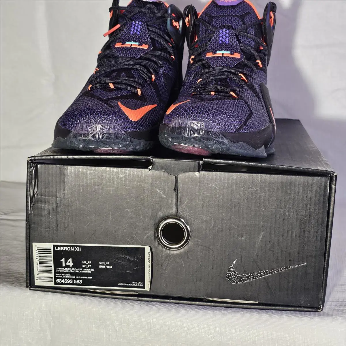 Nike shoes - Nike LeBron 12 - LeBron - 684593-583 - Purple, Manufacturer: Cave Purple/Hyper Grape-Hyper Crimson 0