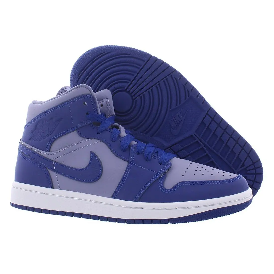 Nike Air Jordan 1 Mid Se L Womens Shoes Size 7 Color: Iron Purple/deep Royal