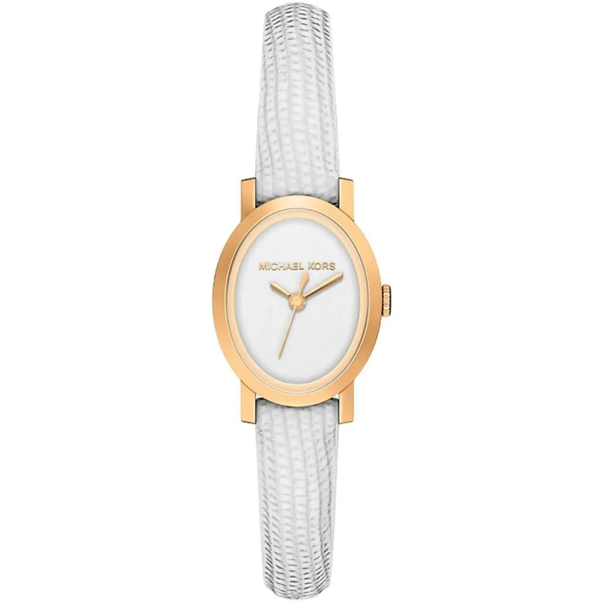 Women`s Watch Maude Quartz Yellow Gold Case White Dial Strap MK7586 by Michael Kors
