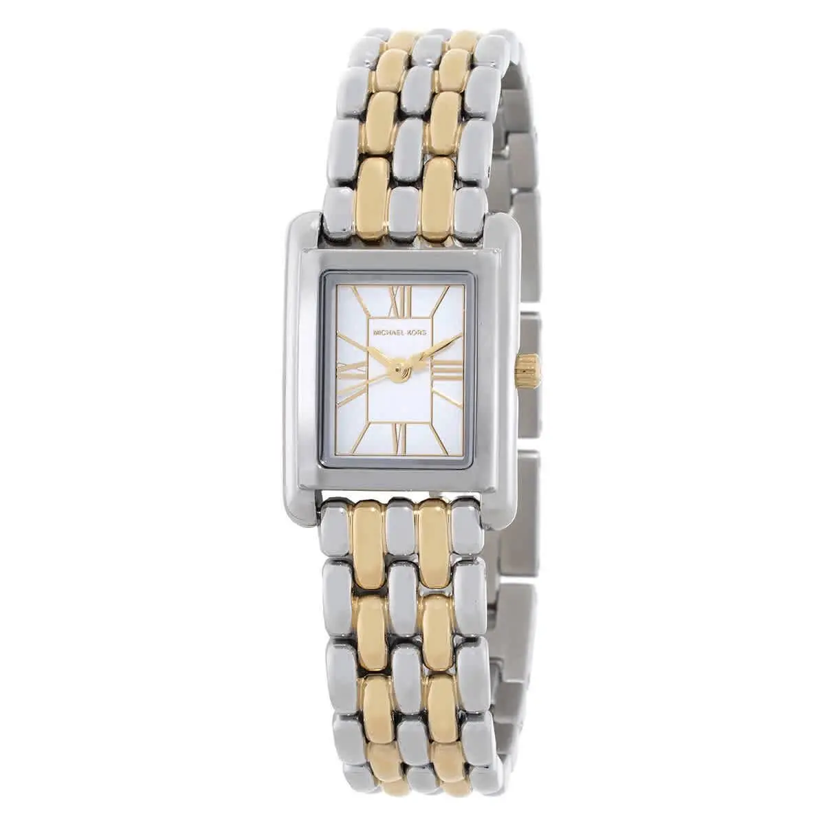 Michael Kors Petite Essex White Dial Two-tone Ladies Watch MK4999