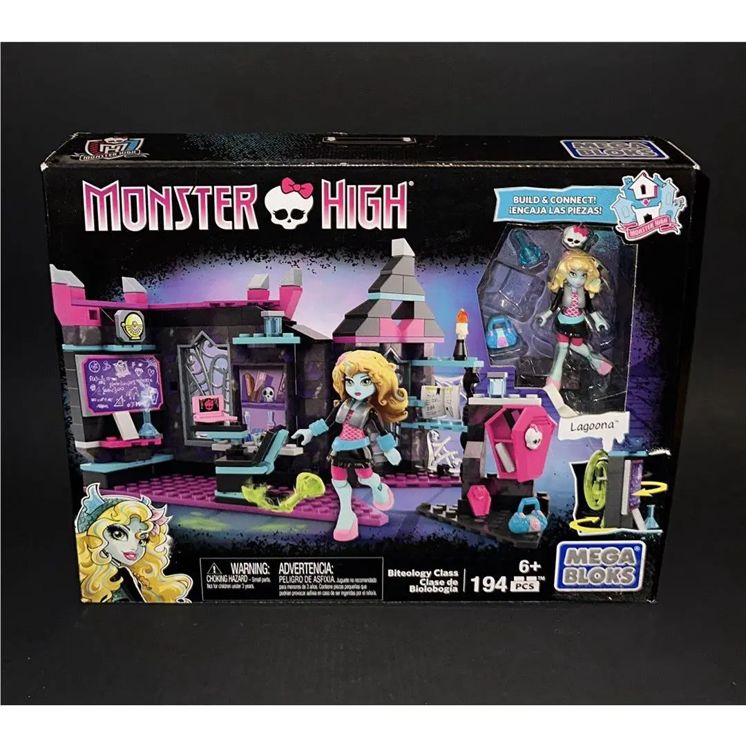 Mega Bloks Monster High Biteology Class - 194 Pcs - Lagoona Blue 2015