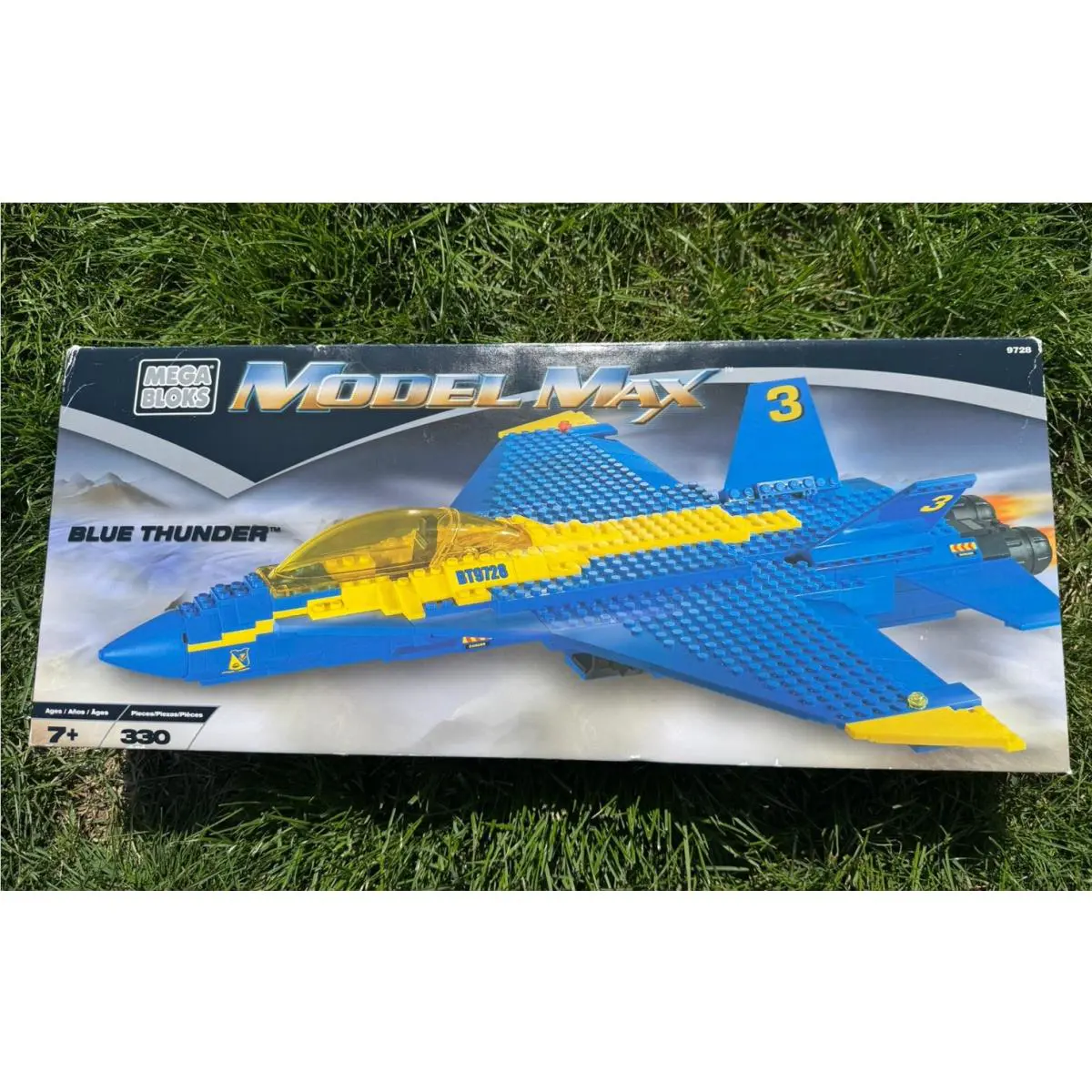 Mega Bloks Blue Thunder Fighter Jet Pro-builder Collector Series 9728 Airplane