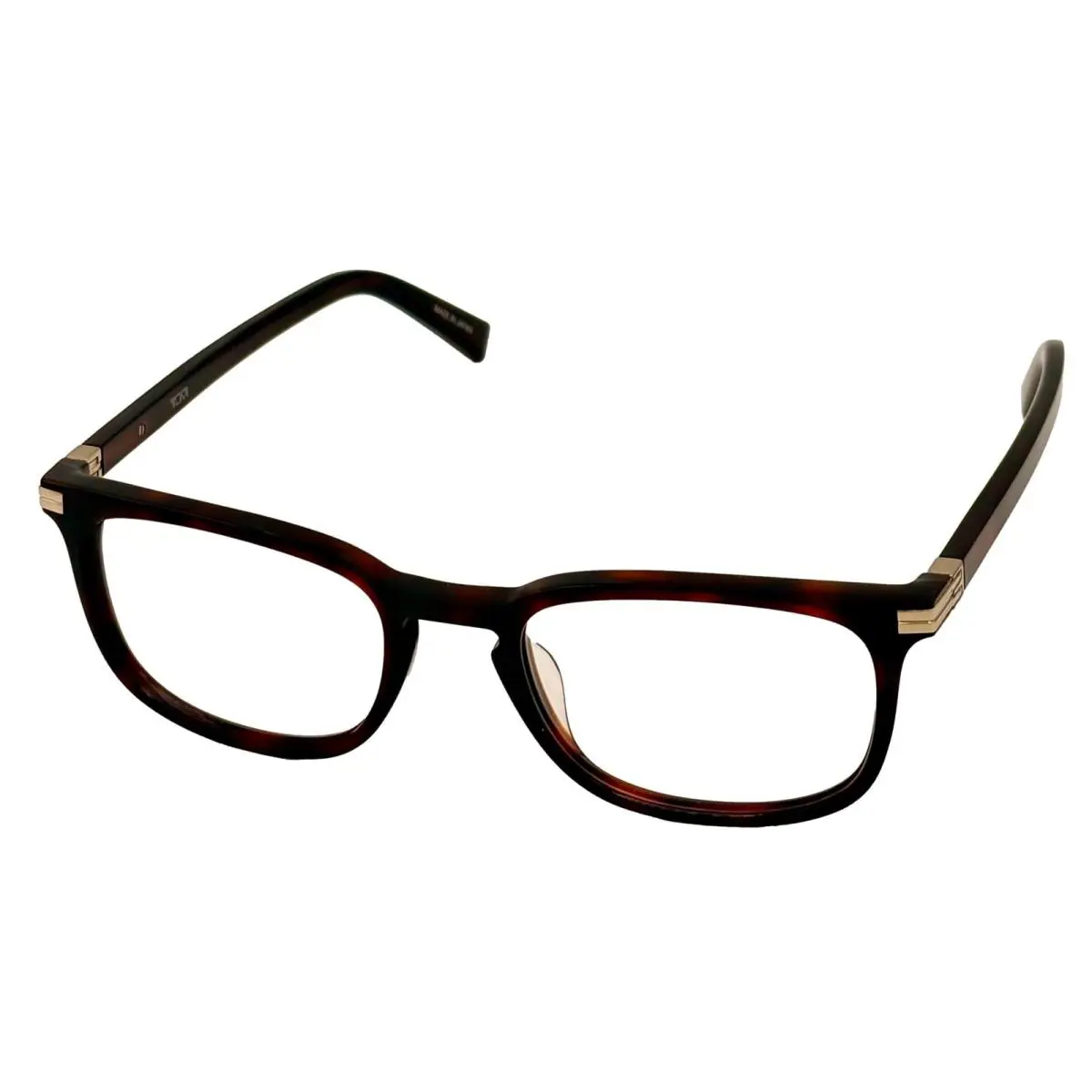 Tumi Mens Tortoise Plastic Soft Square Eyewear Frame Vtu 018 52mm