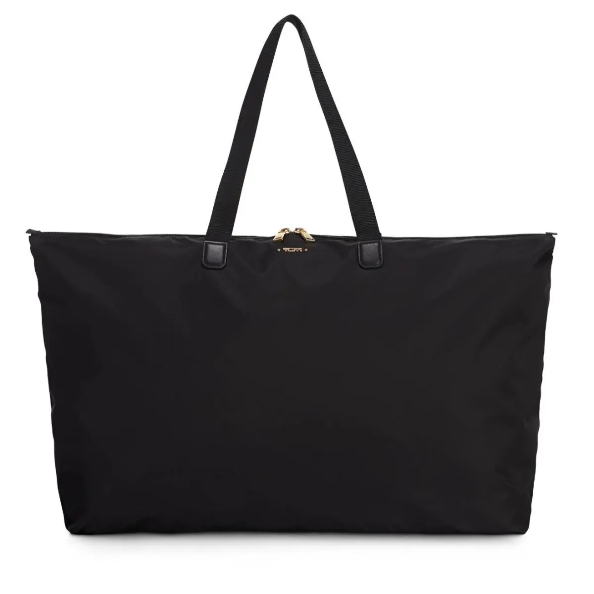 Tumi Just in Case Large Nylon Shoulder Tote Black Gold Authentc