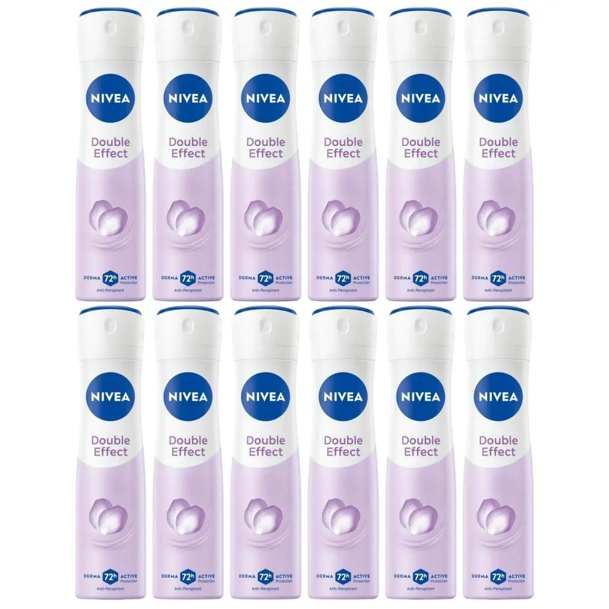 Nivea Double Effect 72 Hour Anti-transpirant Spray 6.76oz. 200ml Pack of 12