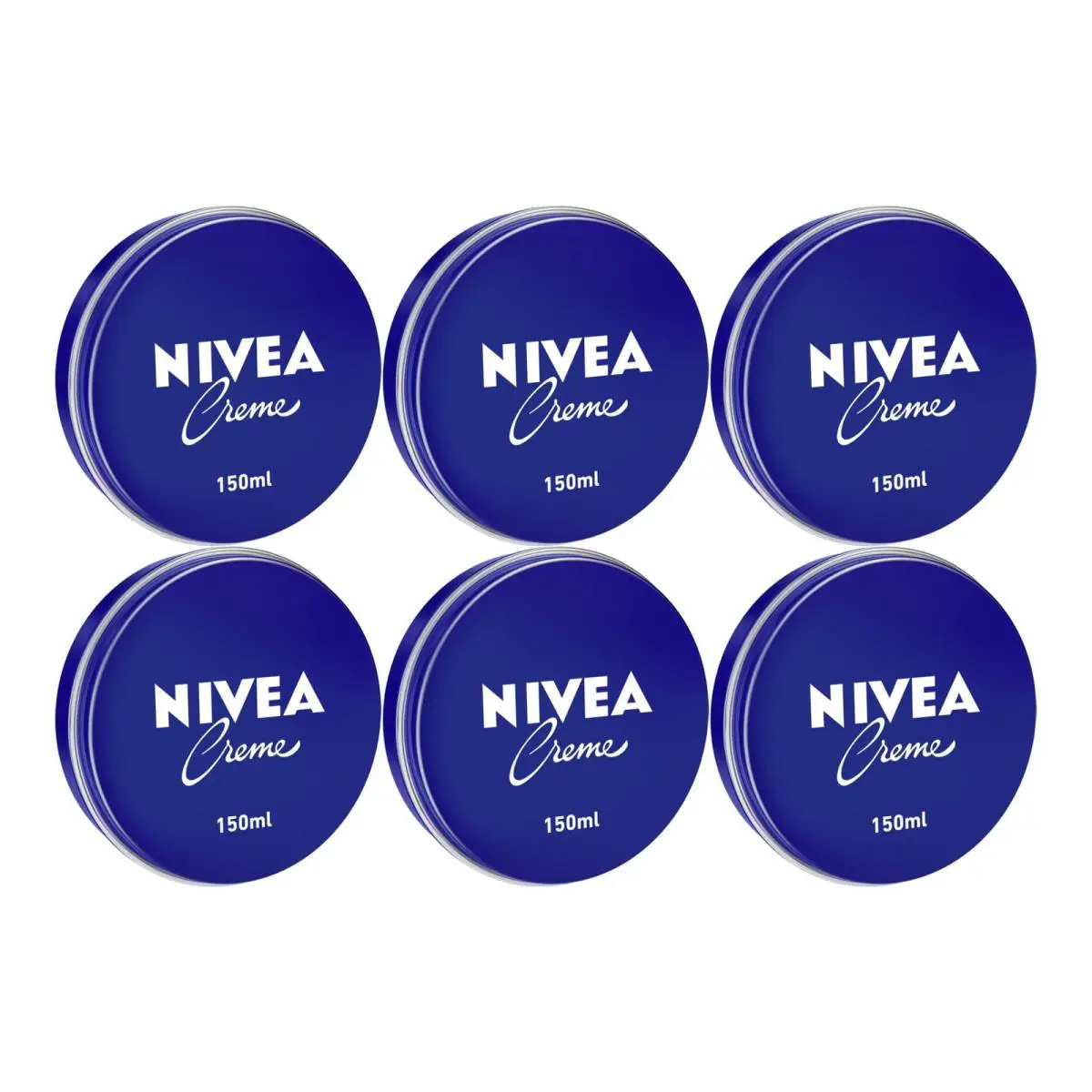 Nivea Cream Tin - Body Face and Hand Care 150ml Pack of 6