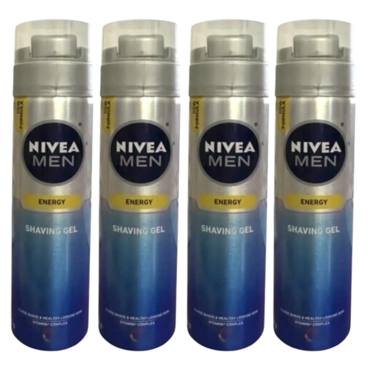 4 Pack Nivea Men Energy Shaving Gel 7 oz Co Q10 Vitamin Complex