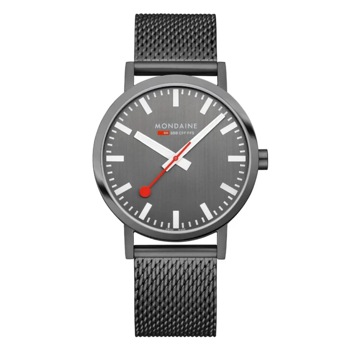 Mondaine A660.30360.81SBM Classic 40 mm Steel Mesh Bracelet Quartz Wrist Watch