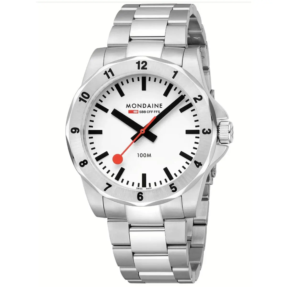 Mondaine Numeri 42 mm MSN.4211B.SK Men`s Swiss Made Watch Sapphire Crystal