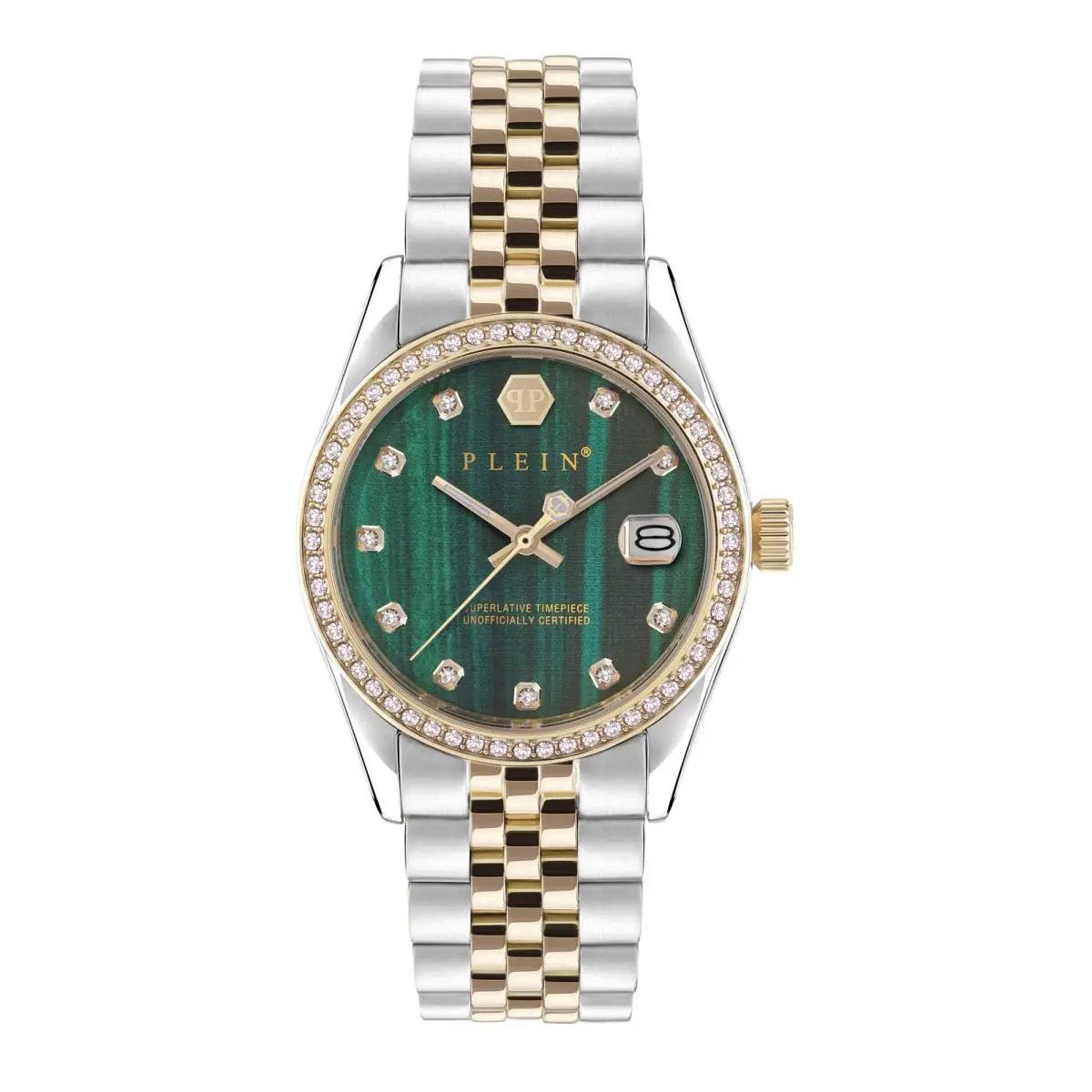 Womens Two Tone 34mm Bracelet Fashion Watch by Philipp Plein
