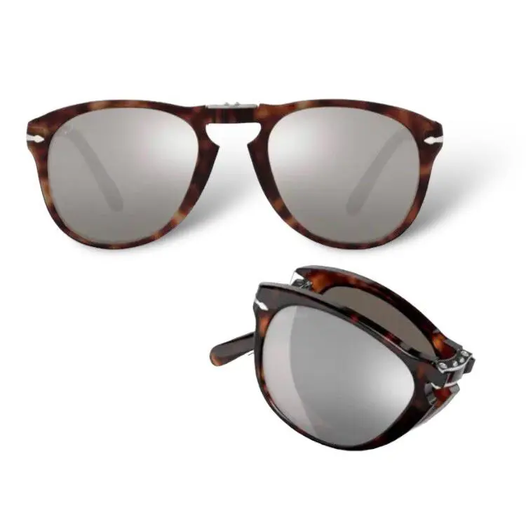 Persol Steve Mcqueen Folding Havana Platinum Crystal Limited Edition Sunglasses