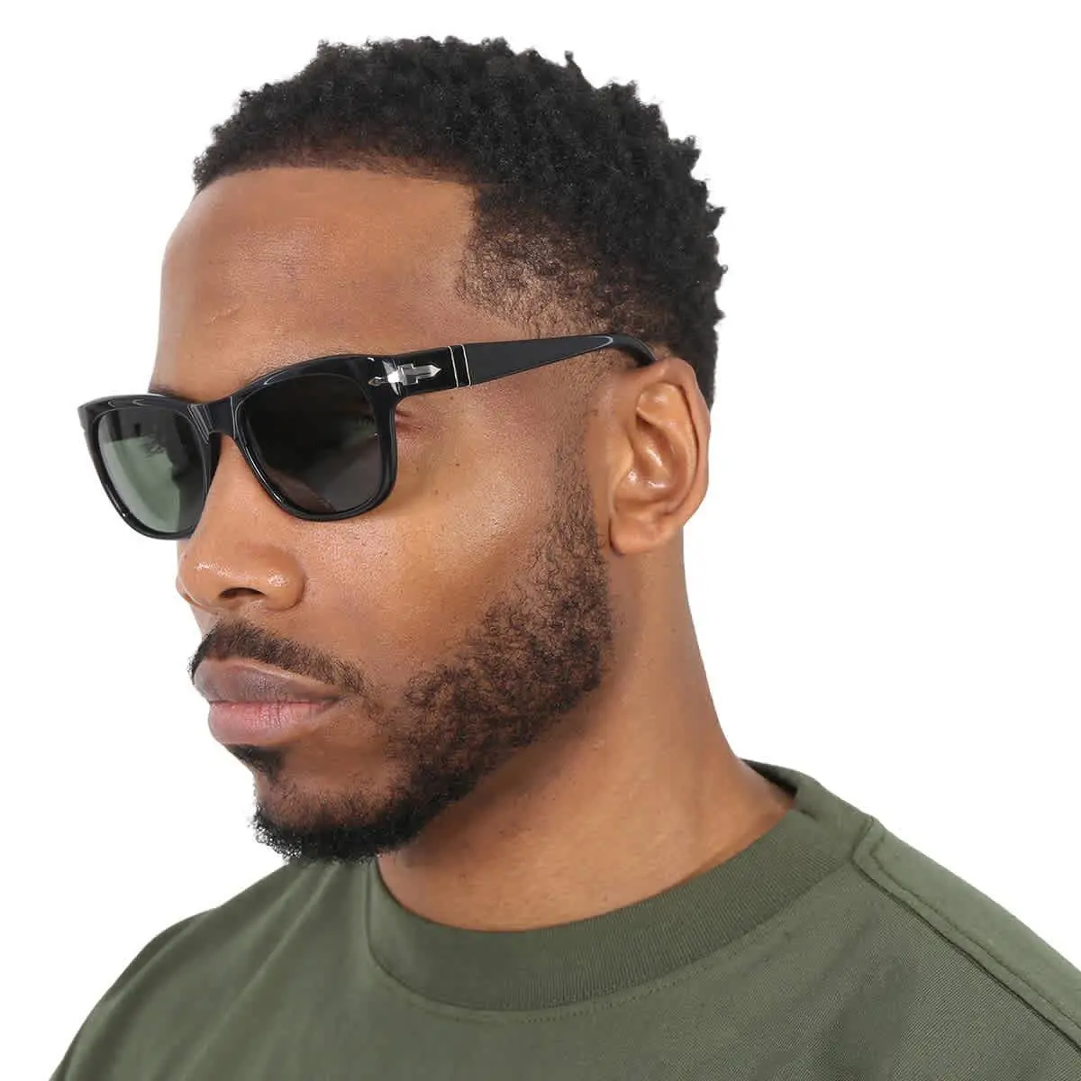 Persol Green Square Unisex Sunglasses PO3313S 95/31 55 PO3313S 95/31 55