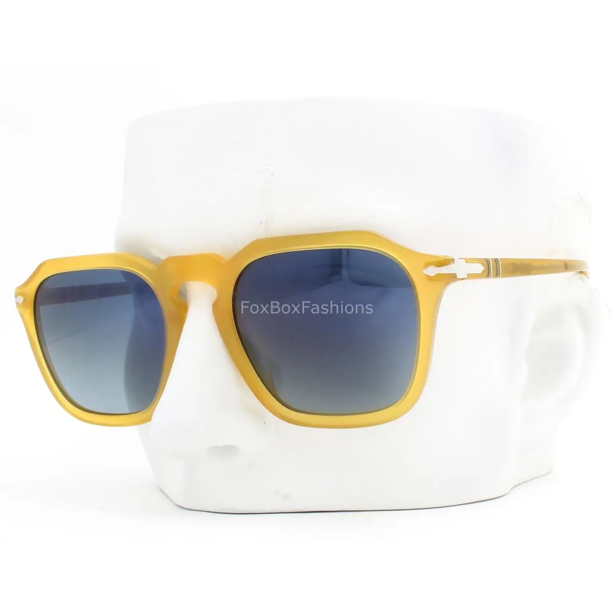 Persol Sunglasses PO 3292S 204/S3 Miele Yellow Polarized Blue Glass 52mm W/case