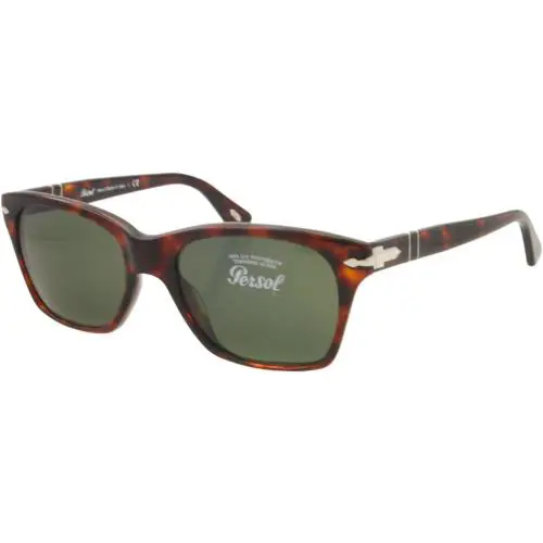 Persol PO 3027/S 24/31 Sunglasses 53mm Havana / Green Lens