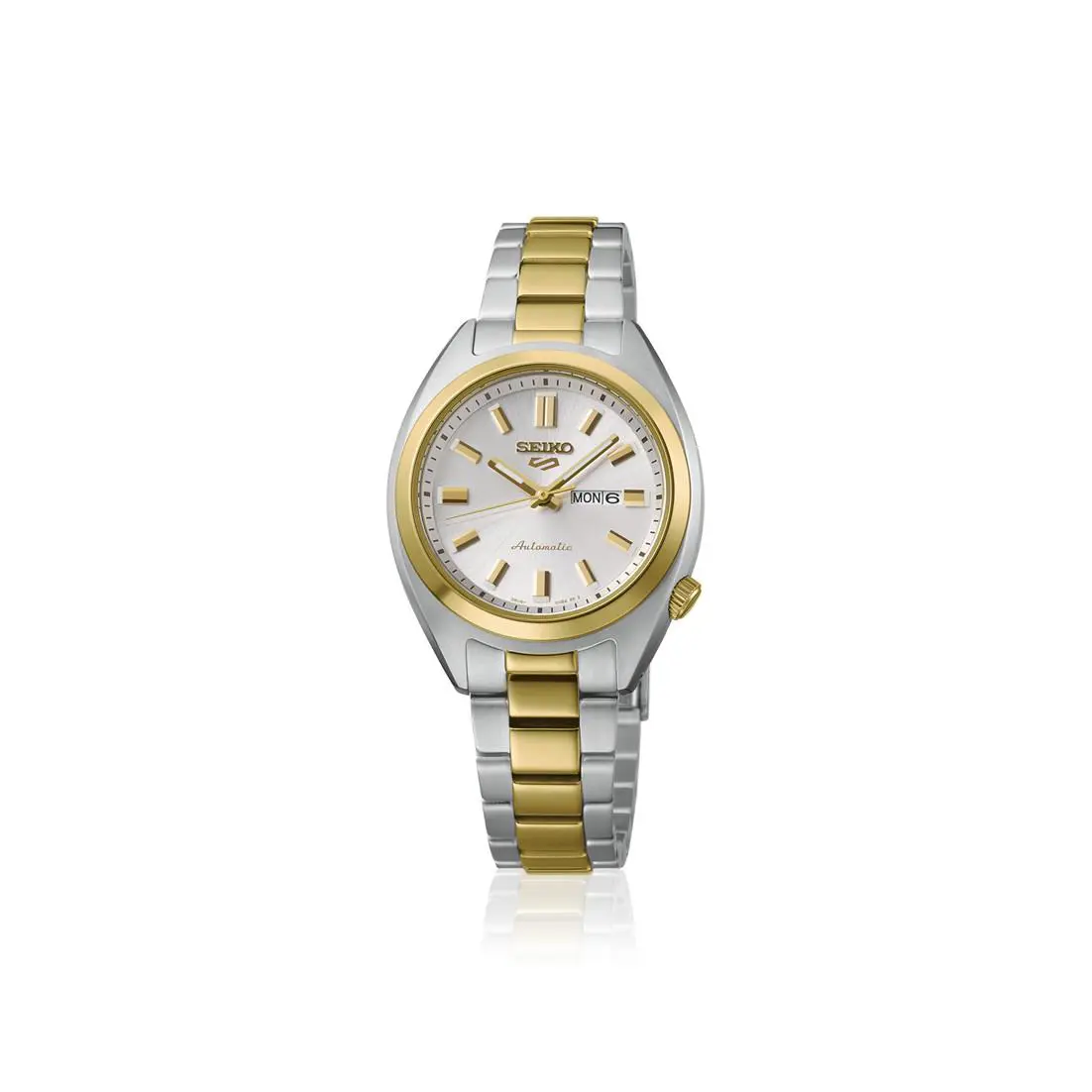 Seiko 5 Sports Snxs Auto Silver Dial Stainless Women`s Watch SRE024