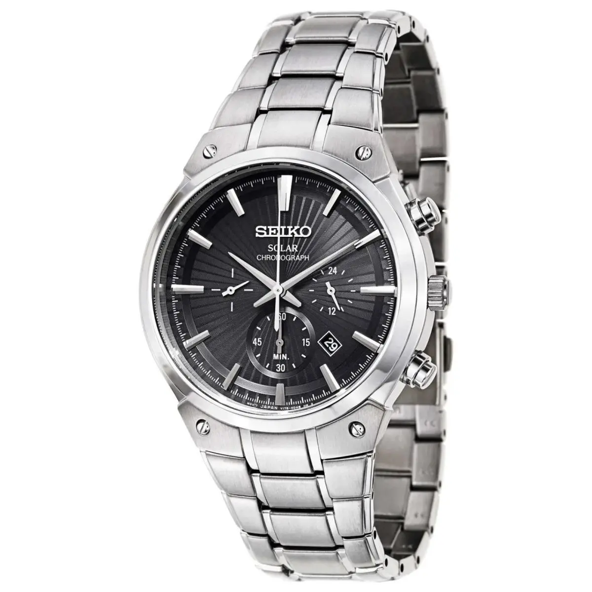 Core Solar Powered Quartz Dark Gray Dial 42mm Men`s Watch SSC317 by Seiko