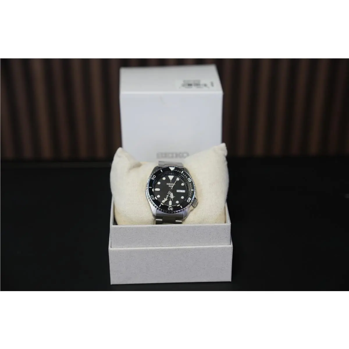 Seiko 4R36-O7G0 Automatic Black Dial Stainless Steel Men`s Classic Watch