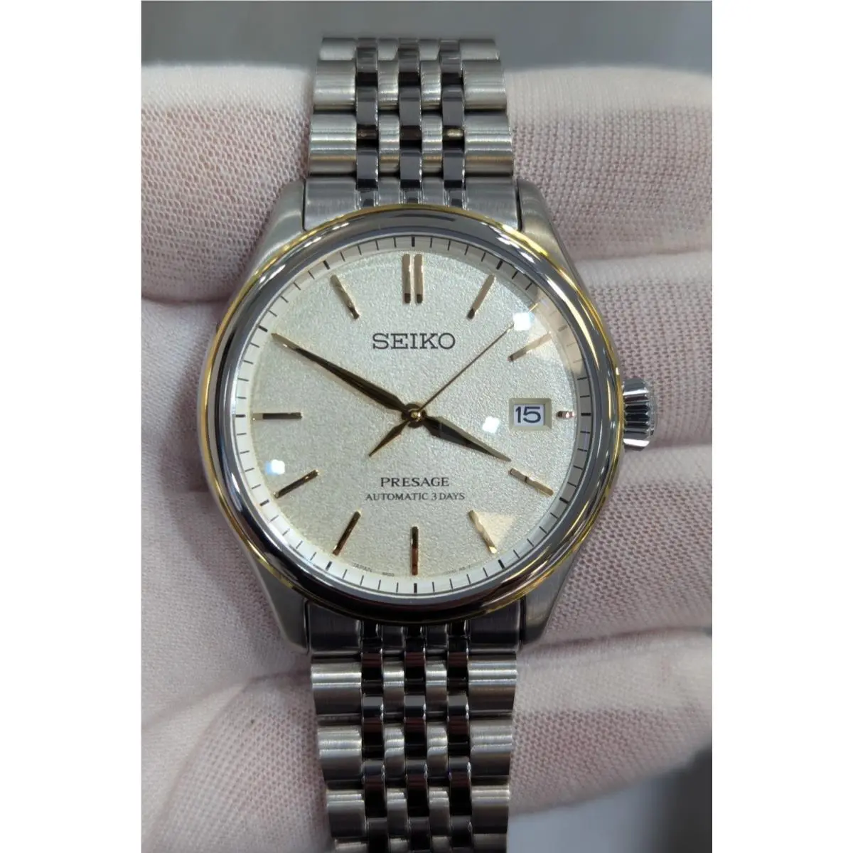 Seiko Presage Classic Ivory Dial Two-tone 40mm Men`s Watch SPB478