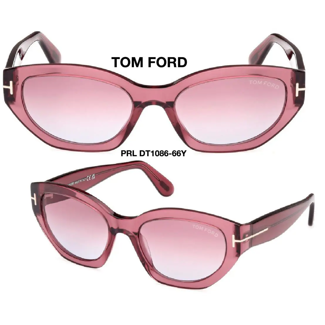 TF 1086 Sunglasses Penny FT 1086 Multiple Colors 66Y (Rose/Violet) by Tom Ford