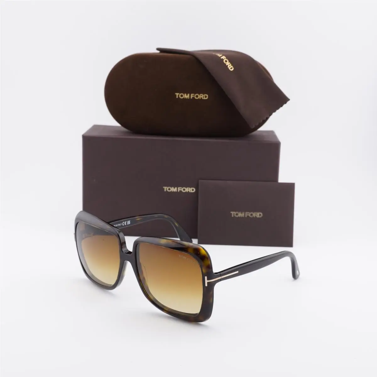 FT1156 52F Dark Havana/brown Gradient 59-16-135 Sunglasses by Tom Ford