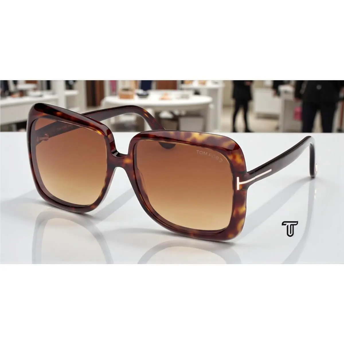 Tom Ford Lorelai FT1156 52F Dark Havana Gradient Brown 59 mm Women`s Sunglasses