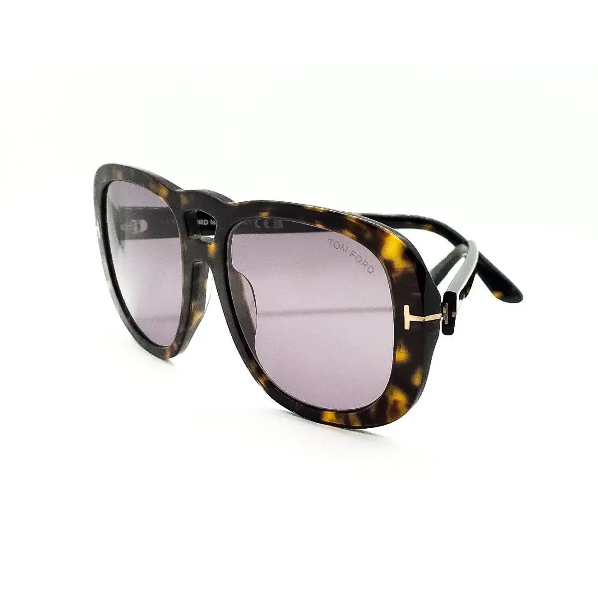 Tom Ford TF 1012 Billie Sunglasses 52Y Havana /purple Lenses 56