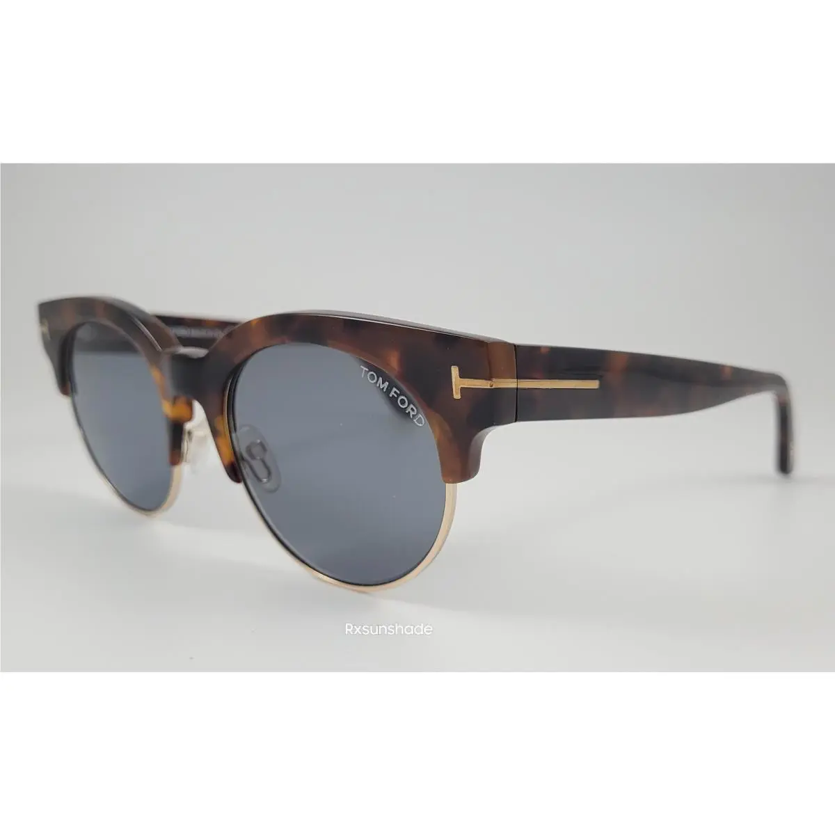 Tom Ford Sunglasses TF 598 Henri-02 Color 55V Havana Gold Round Size 52 Mens