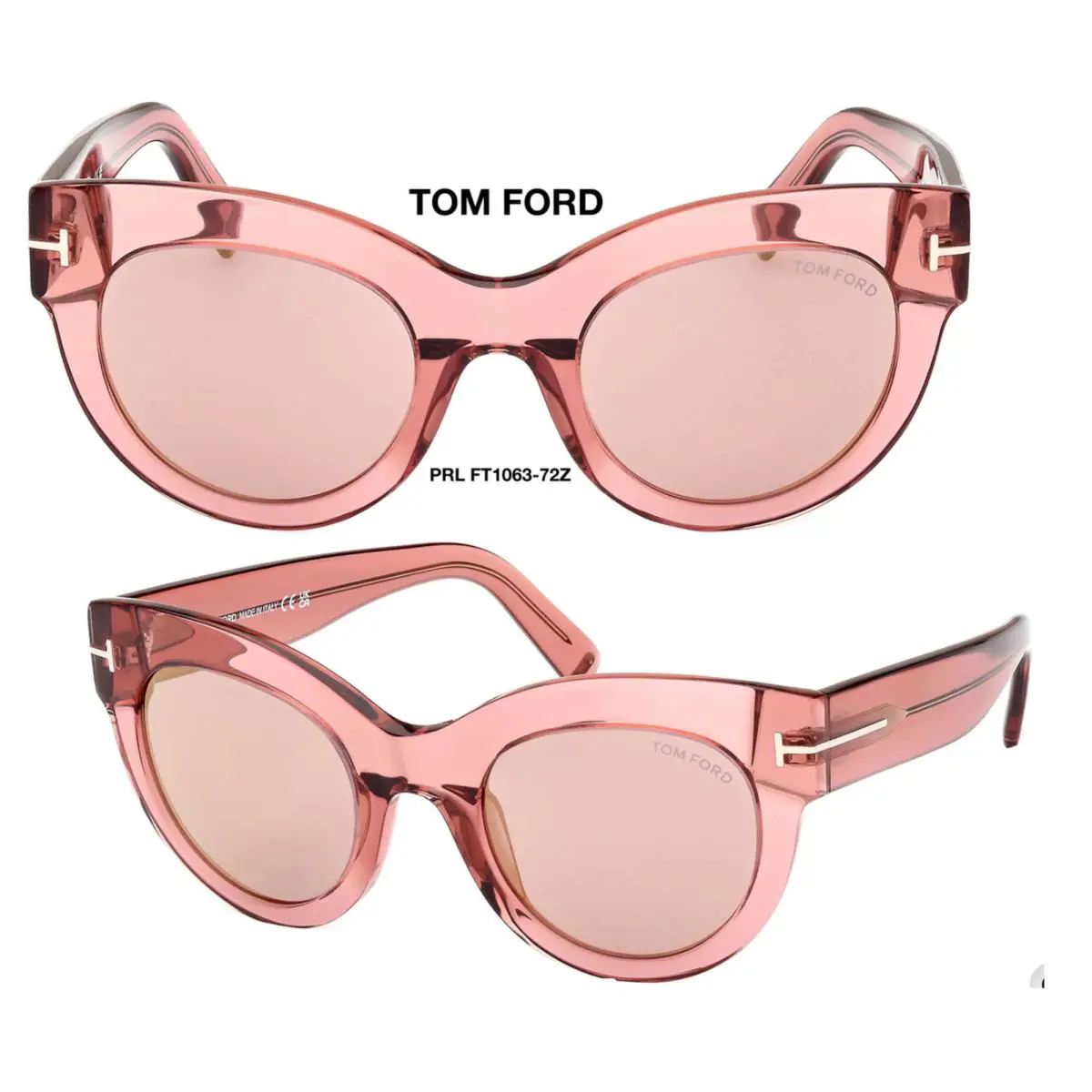 Tom Ford TF1063 72Z Lucilla Sunglasses FT1063 72Z - Frame: Pink, Lens: Pink