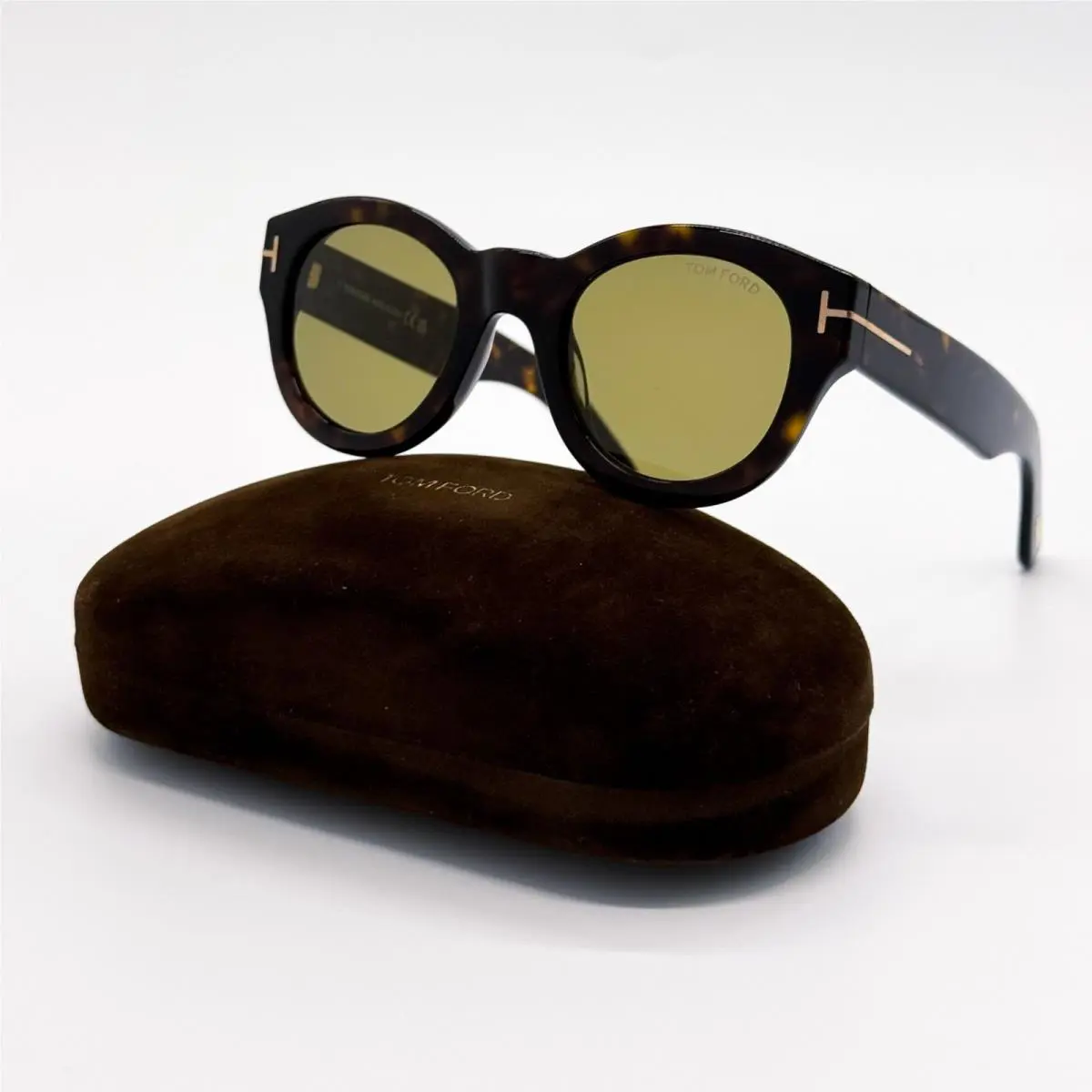 Tom Ford Lucinda Sunglasses TF1212 52N Round Havana Unisex Eyewear FT1212