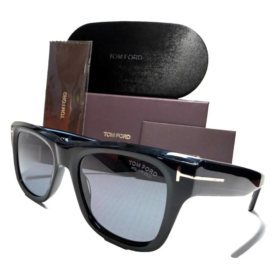 Tom Ford FINN-02 TF1304 01D Black/grey Polarized Lens Sunglasses 53-20