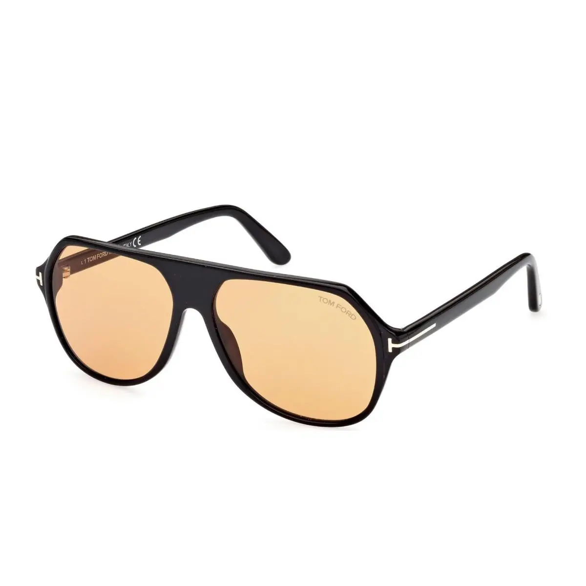 TF 0934 Hayes Sunglasses 01E Black / Amber Lenses 59 by Tom Ford