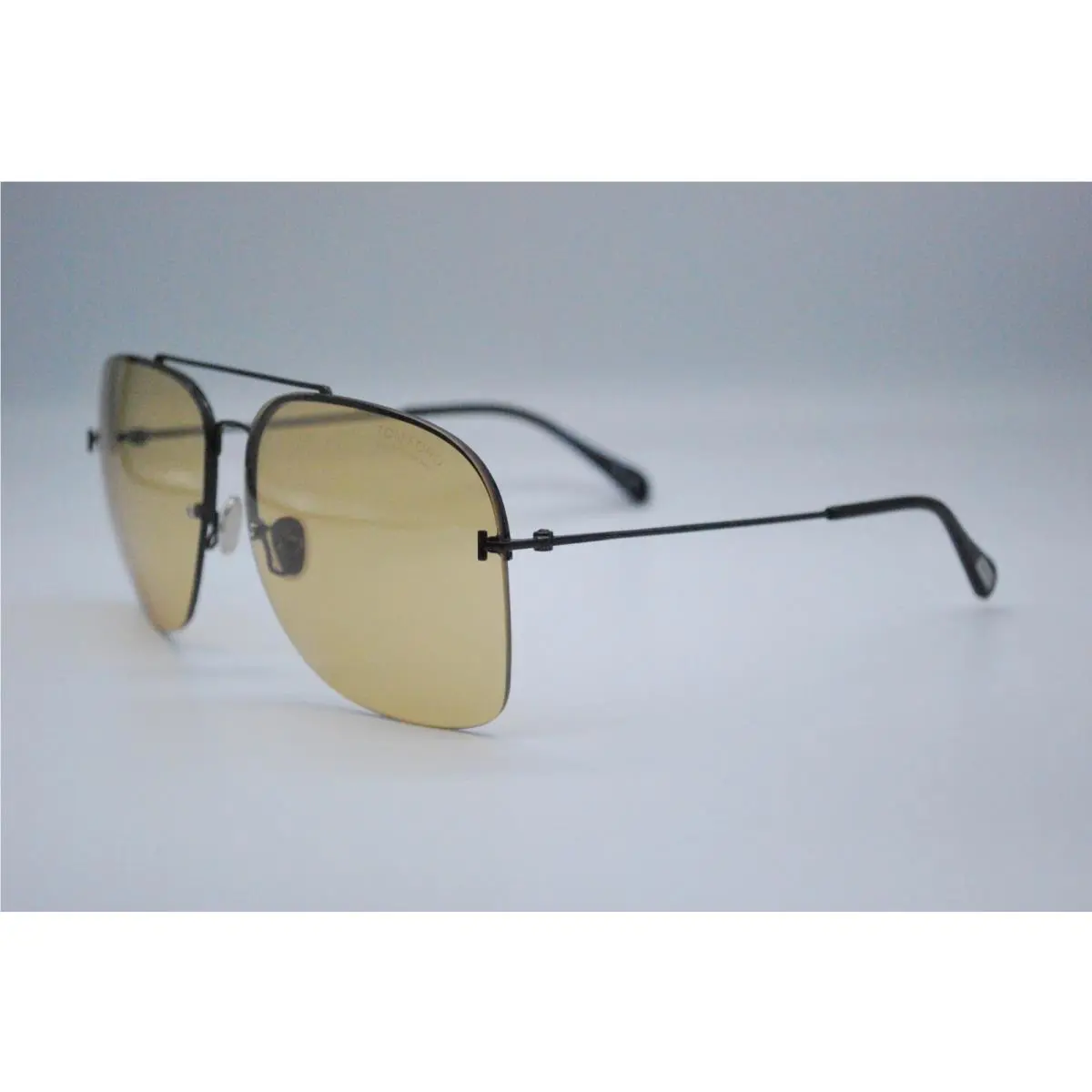 Tom Ford TF 883 01E Shiny Black Yellow Sunglasses Frame 64-15