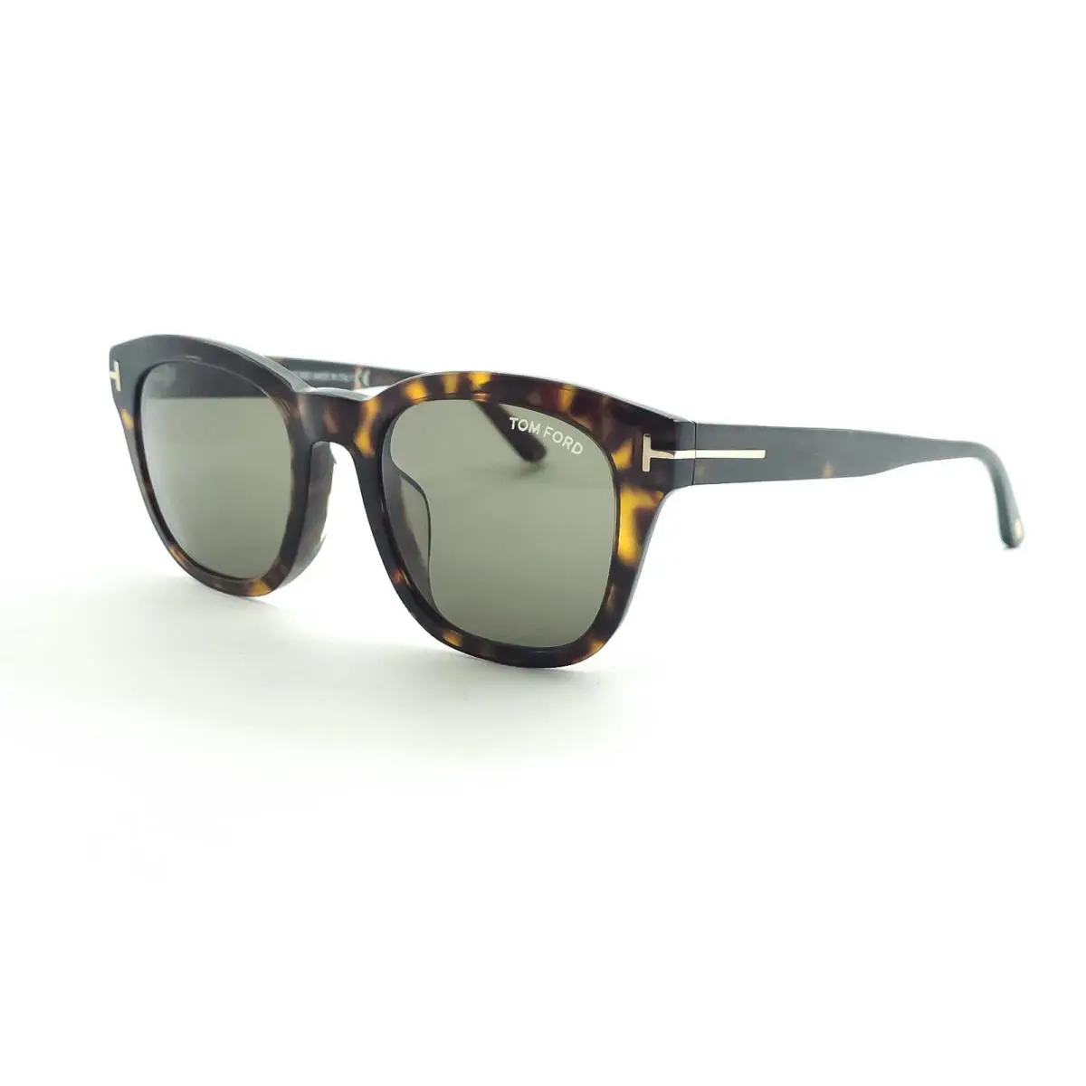 Tom Ford TF0676-F Eugenio Sunglasses 52N Havana /green Lenses 53