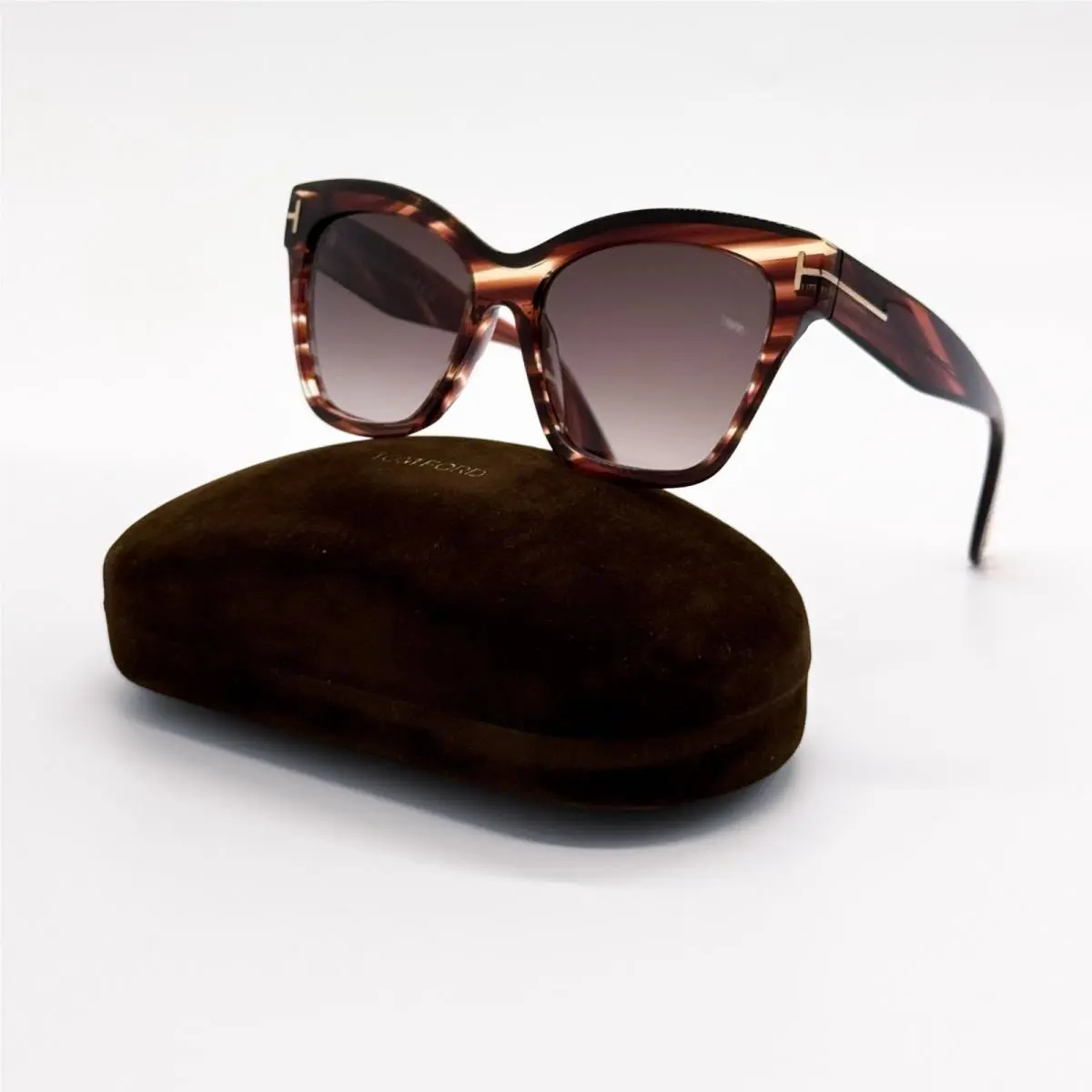 Tom Ford Elvira Sunglasses TF1217 55T Cat Eye Havana/brown Women Eyewear FT1