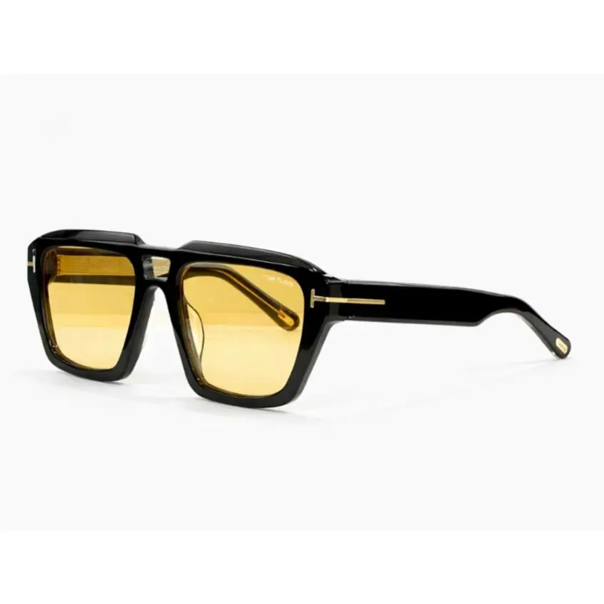 Tom Ford Icon Navigator FT1202 Unisex Sunglasses Black/yellow 56-19-140mm