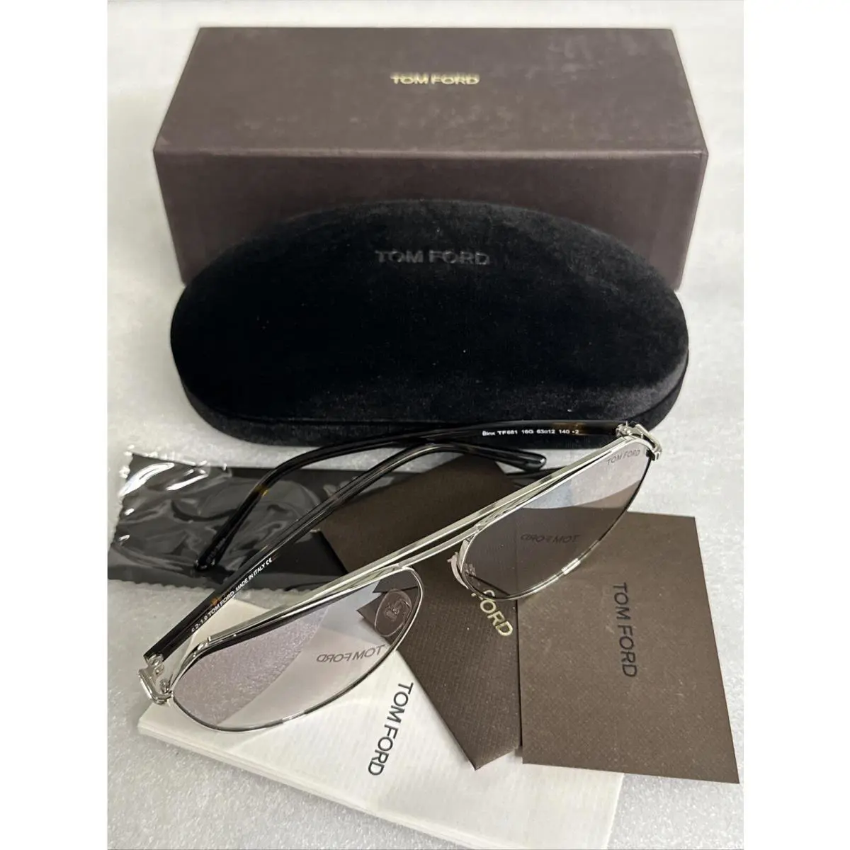Tom Ford Sunglasses FT TF681 16G Silver/havana Frame 63-12-140 TF 0681