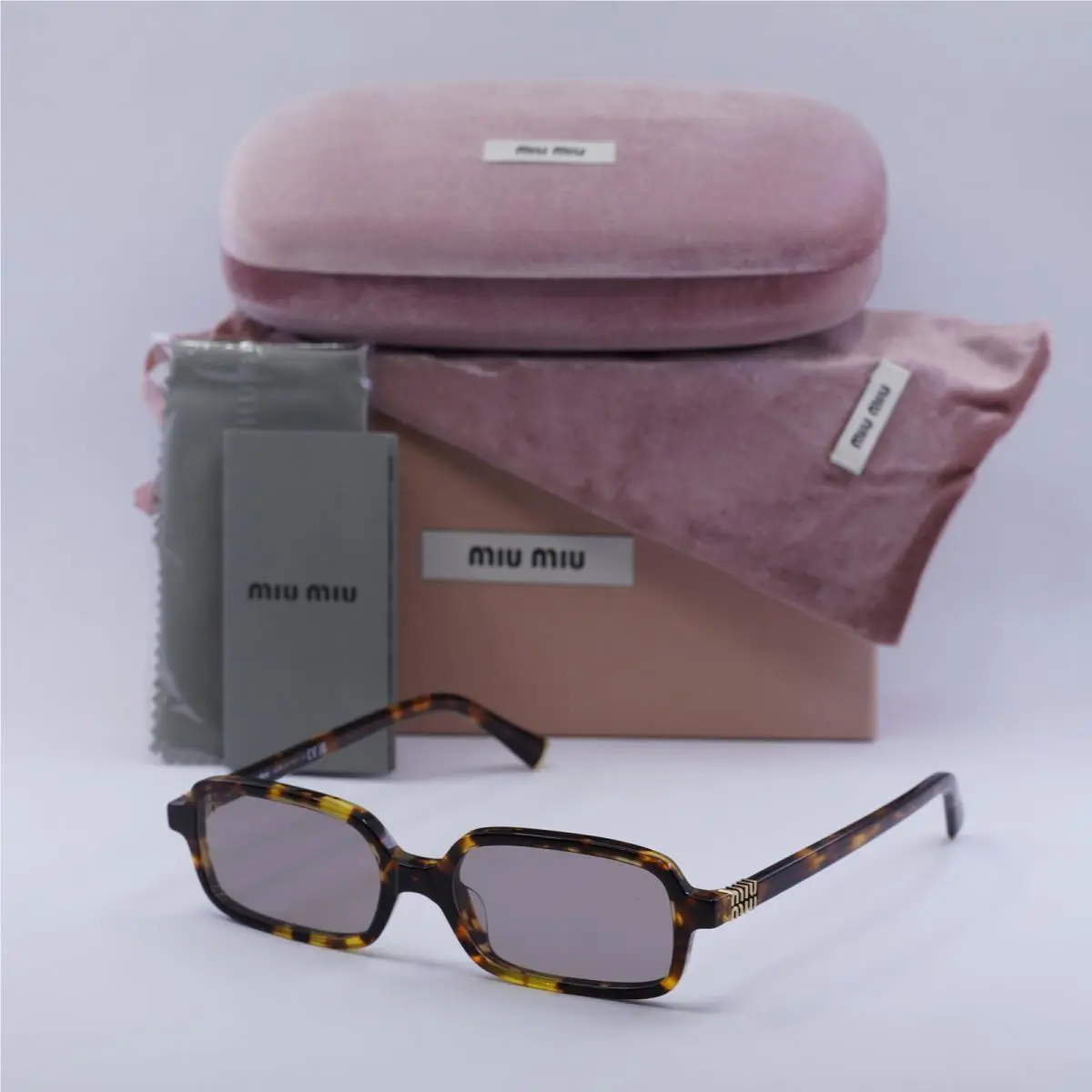 Miu Miu MU11ZS 14L20I Havana Honey/light Purple Brown 51-16-140 Sunglasses