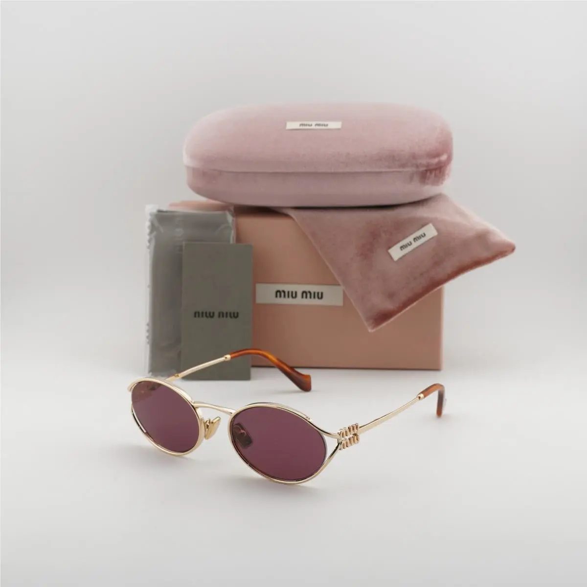 Miu Miu MU52YS 5AK20Y Gold/dark Violet 54-21-125 Sunglasses