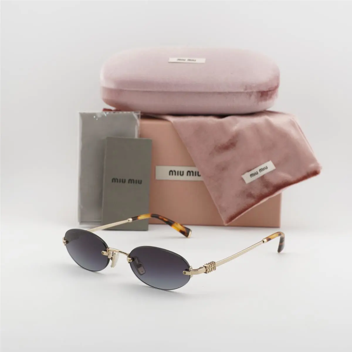 Miu Miu MUA54S ZVN5D1 Pale Gold/grey Gradient 51-29-140 Sunglasses