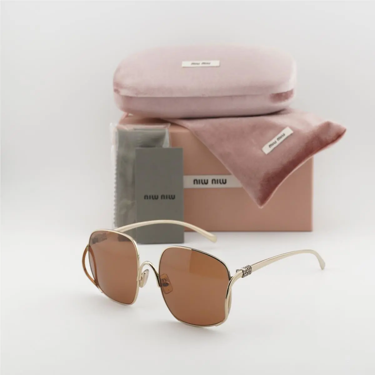 Miu Miu MUA57S ZVN90Q Gold/brown 57-20-140 Sunglasses